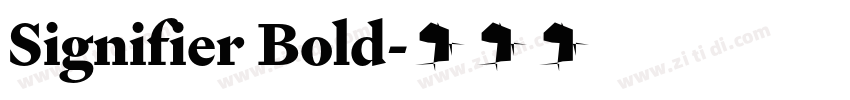 Signifier Bold字体转换